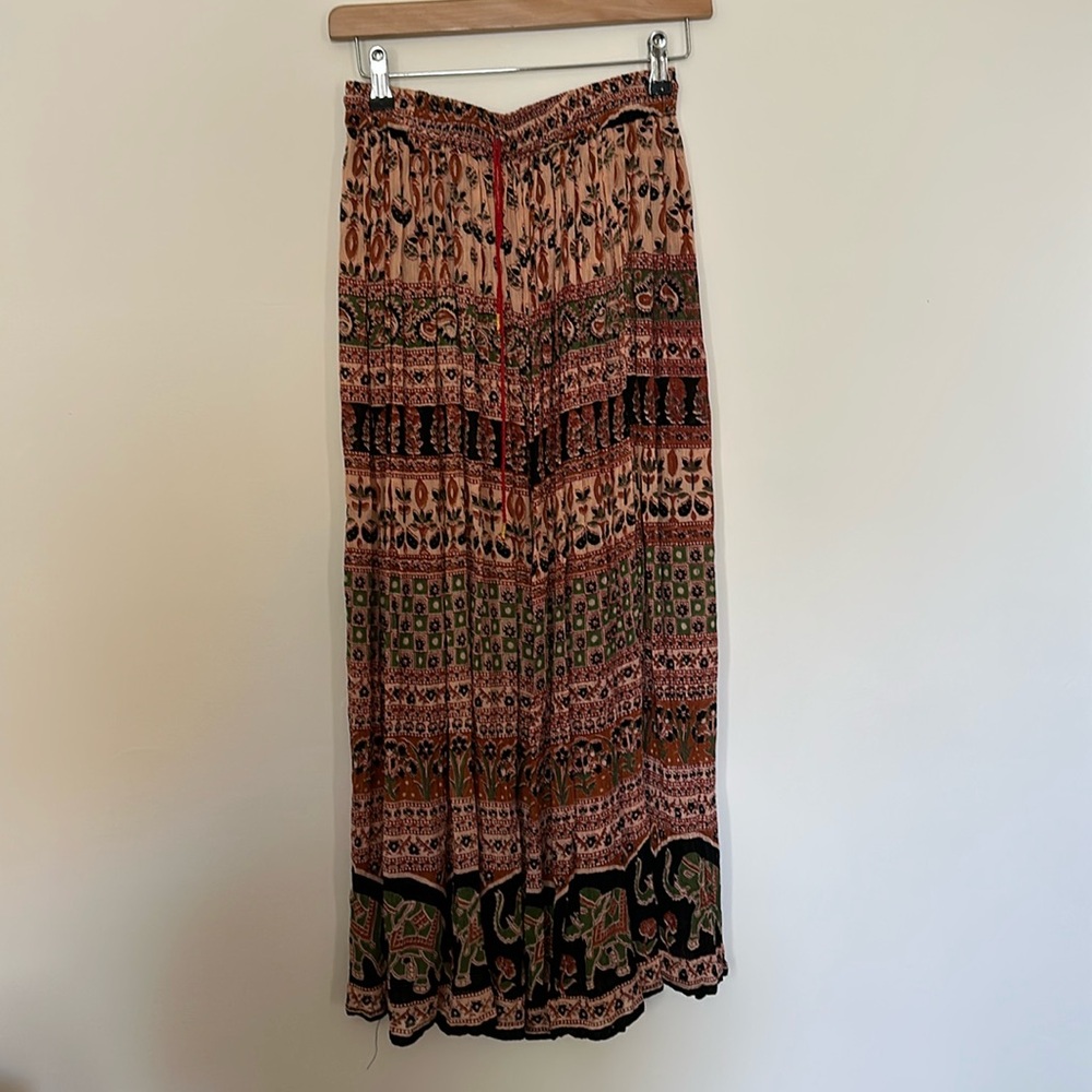 Elephant print maxi skirt